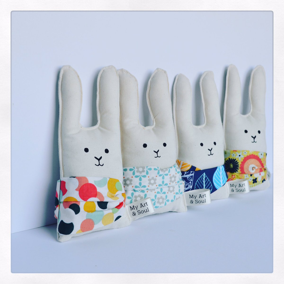 Bandana bunnies £5.95! etsy.com/shop/MyArtandS… #CraftHour #ladiescoffeehour #handmadehour