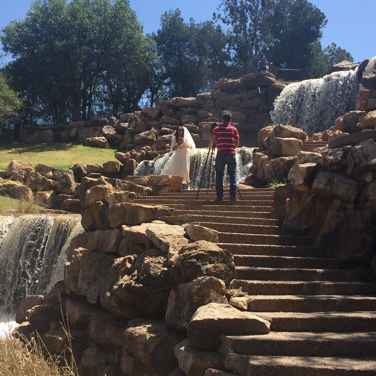 JaredHPhotos's tweet photo. Wedding photo shoot today at The Falls! #WichitaFalls #thefalls https://t.co/z5JBDyvJWz