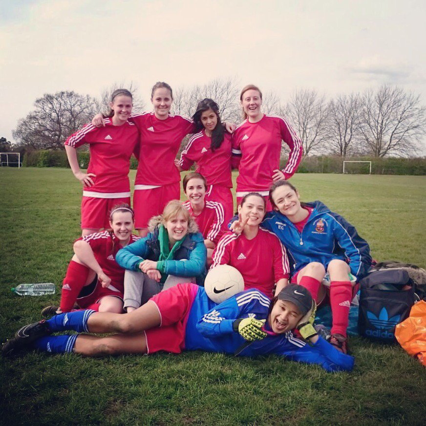 ClaphamKicks's tweet photo. We may not be league winners but at least the banter train is on full steam ahead 🚂 #squadgoals #womensfootball https://t.co/t8da5EHl67