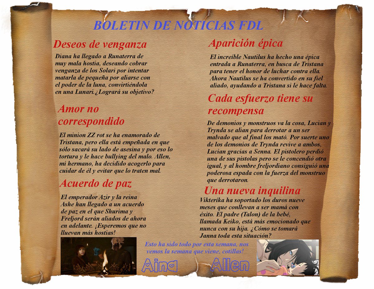 faerrietty's tweet photo. BOLETÍN NÚMERO 6 DE NOTICIAS FDL! RT Y TODO LO QUE OS SALGA DE AHÍ, PERO DIFUNDID <3 ¡NOS VEMOS A LA PRÓXIMA! ^___^ https://t.co/DMFTLzWUo8