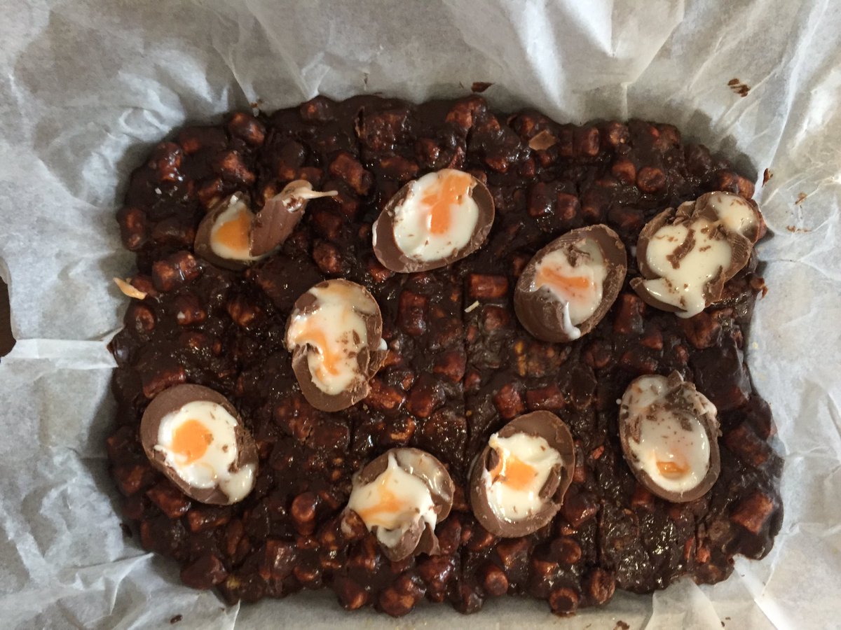 123window123's tweet photo. @Zoella @ZoellaBeauty cremé egg rocky road (with a chocolate death 😬)😂 https://t.co/o7rO7zlrnP