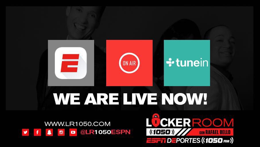 LR1050espn's tweet photo. ON AIR #LR1050 c/ @RafaelBello @Giaranova @bdoberardo @antoniopuesan @CristianMorenoD. Link: https://t.co/2wNFIFgNhB https://t.co/q4xX3KSKix