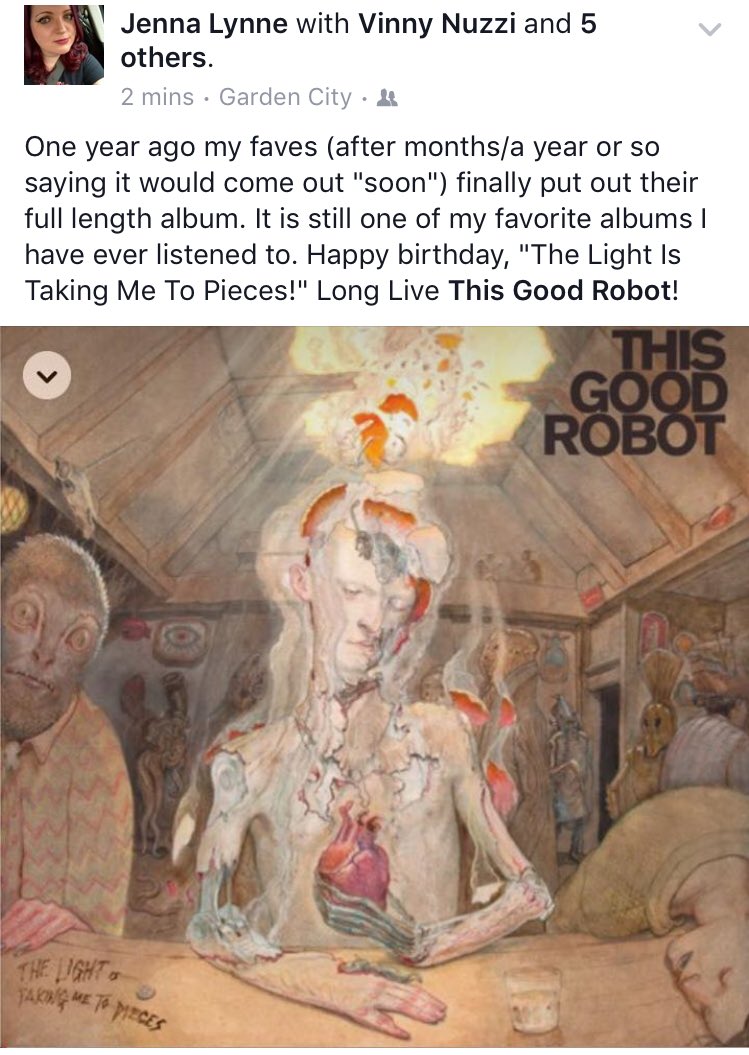 JennaxLynne's tweet photo. @ThisGoodRobot #HappyBirthdayTLITMTP #TLITMTP #TheLightIsTakingMeToPieces #LongLiveThisGoodRobot #ThisGoodRobot https://t.co/aR3NvgxOtF