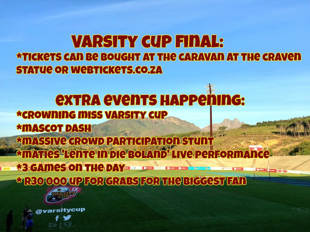 It's <a href="/varsitycup/">Varsity Cup</a> time tomorrow! Here are the details: