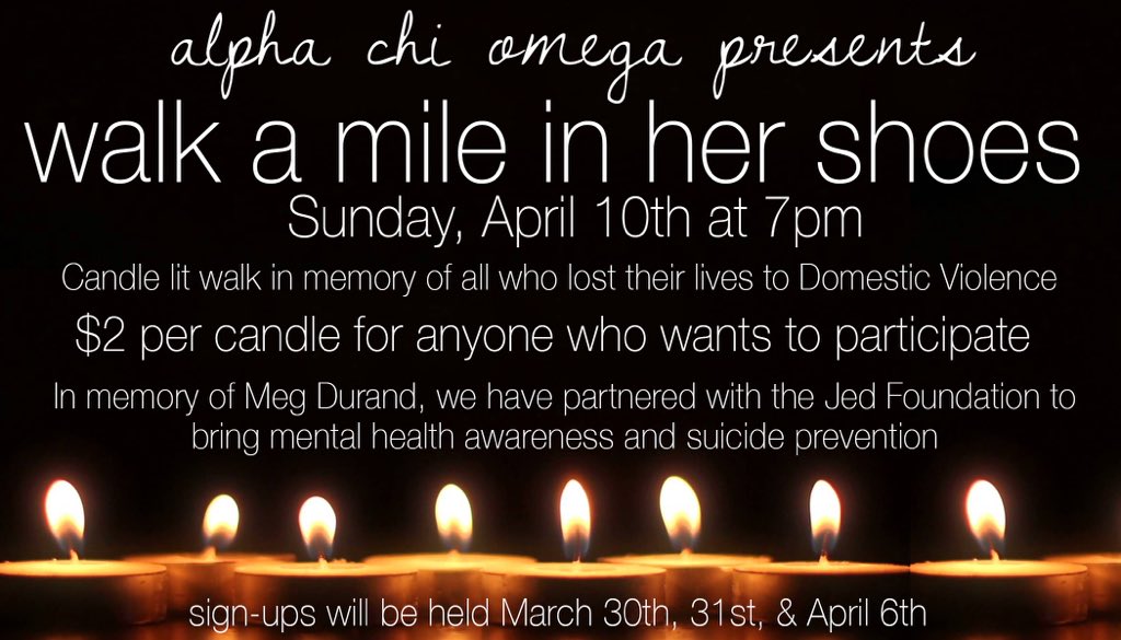 AXO_HighPoint's tweet photo. Tonight we finish our philanthropy week with a candle lit walk. Please join us❤️❤️ https://t.co/sc1uIcEdvn