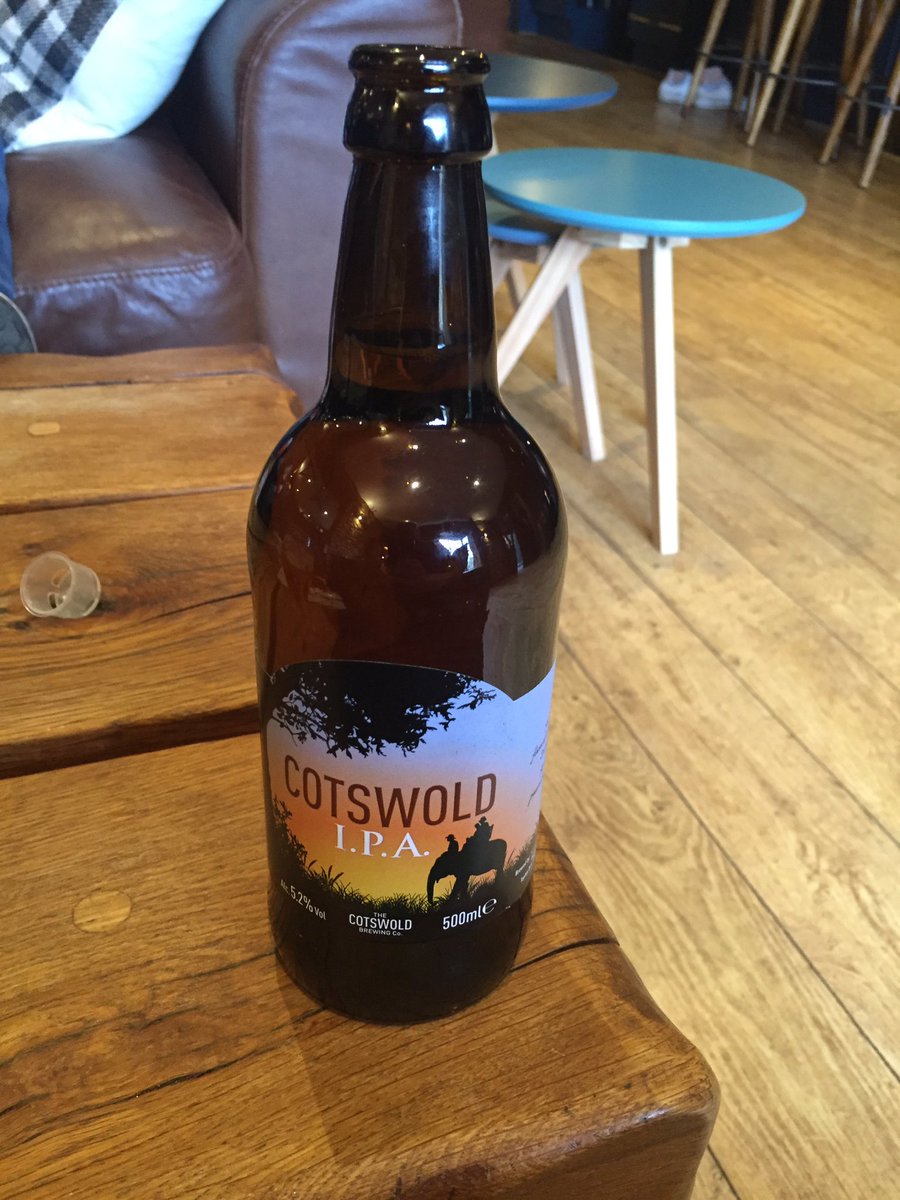 Birdlepop's tweet photo. A few days in the Cotswolds and a local IPA from the @CotswoldBrewing company. Very nice too... https://t.co/ha1YAmBPyY