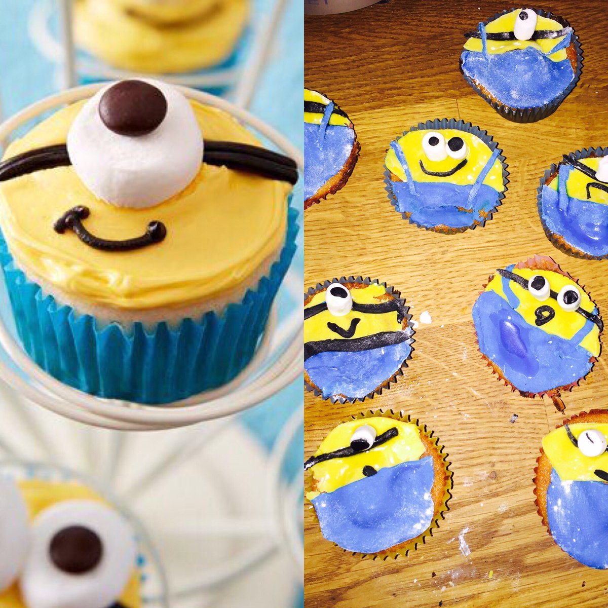 Bibisgrowingup's tweet photo. Minion cupcakes, Pathetic ploy to make the girls eat banana bread. Totally nailed them obvs #pinterestmademedoit https://t.co/cXqCSWKXjk