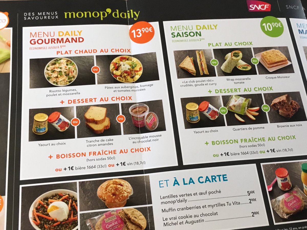 olivierlaeti's tweet image. Vive le service-client de @SNCF ds #TGV du soir: plus rien à manger à 19h30, #menusvirtuels by #monopdaily