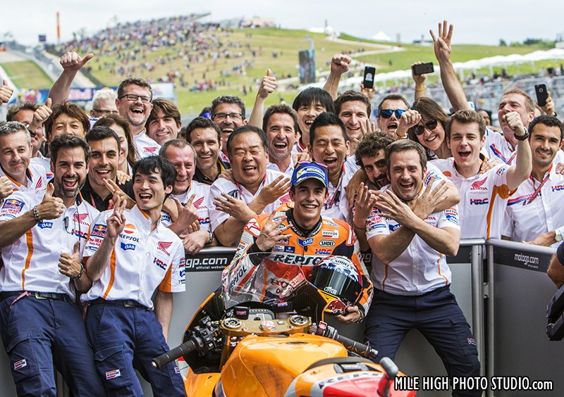 MileHighPhoto's tweet photo. @marcmarquez93 wins his 4th #AmericasGP @circuitamericas. He's unbeaten in #MotoGP in the US. https://t.co/kHu5PMjIVv