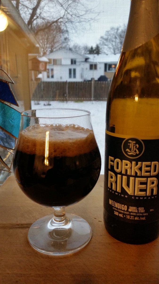 rushtobrew's tweet photo. Good beer choice for a crazy weather day.
@forkedriverbrew
#barrelaged
#weendigo https://t.co/jtFUQxcgvo