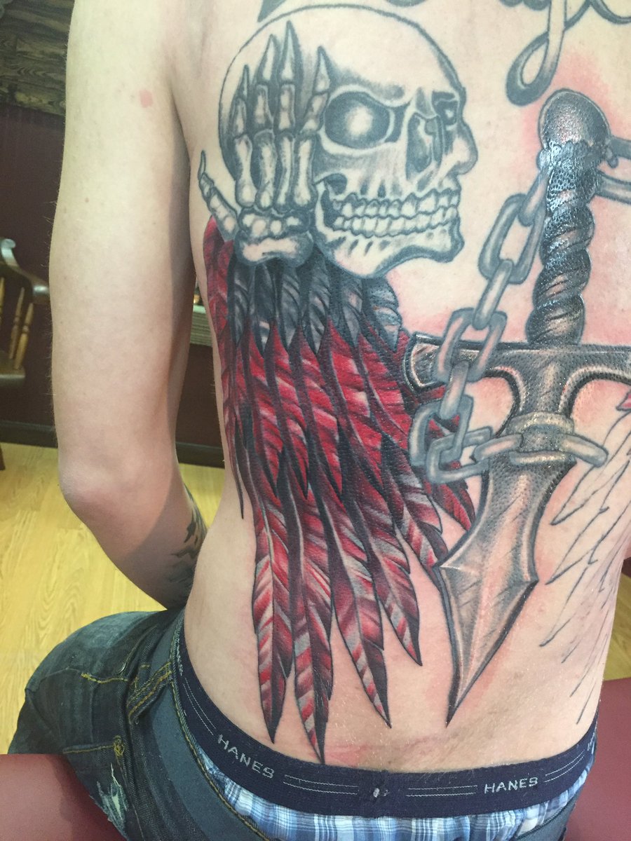 sk8erblock43's tweet photo. Soon going to be finished I hope #ink #tattooedskater #tattoo #backink https://t.co/nI3bCQ96Fg