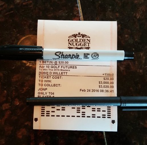 darrenrovell's tweet photo. Pretty sweet Danny Willett win ticket right now from @NWander1 https://t.co/BtNfoJJhg8