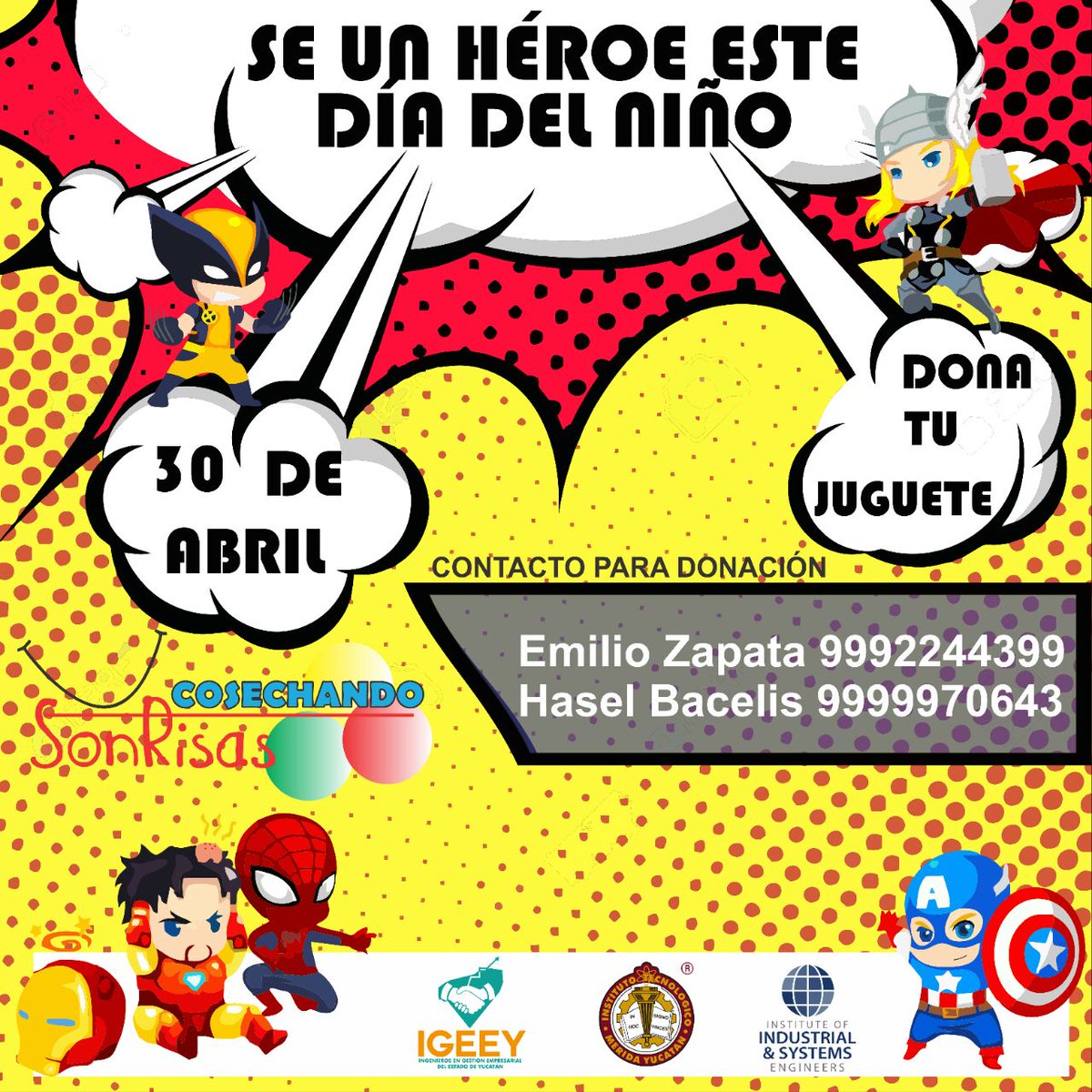 AbnerMtzC's tweet photo. Se un héroe este #DíaDelNiño @igeyucatan @mxconige https://t.co/vL1UfiXKrH