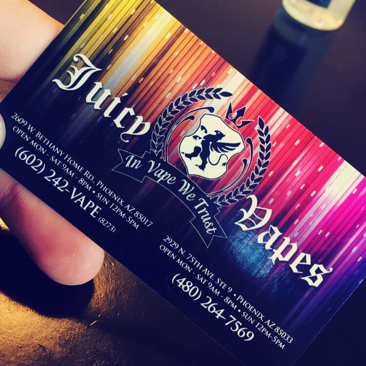 vapegodaz's tweet photo. To everyone near Phoenix go check out @juicyvapesaz they kill it with anything you need https://t.co/6Eh9ti938N