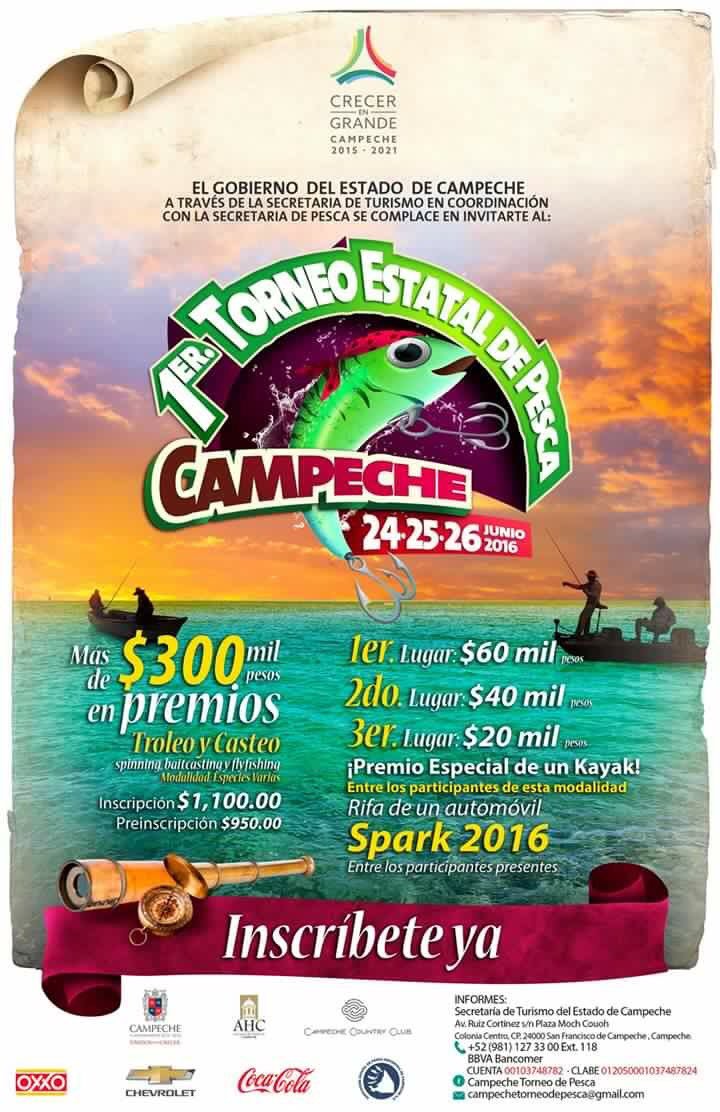 SECTURCampeche's tweet photo. Visita nuestro stand en #ExpoAdventure #Mérida e inscríbete al 1er Torneo Estatal Pesca 24 al 26 Junio #CAMPECHE https://t.co/7918H10Tkz
