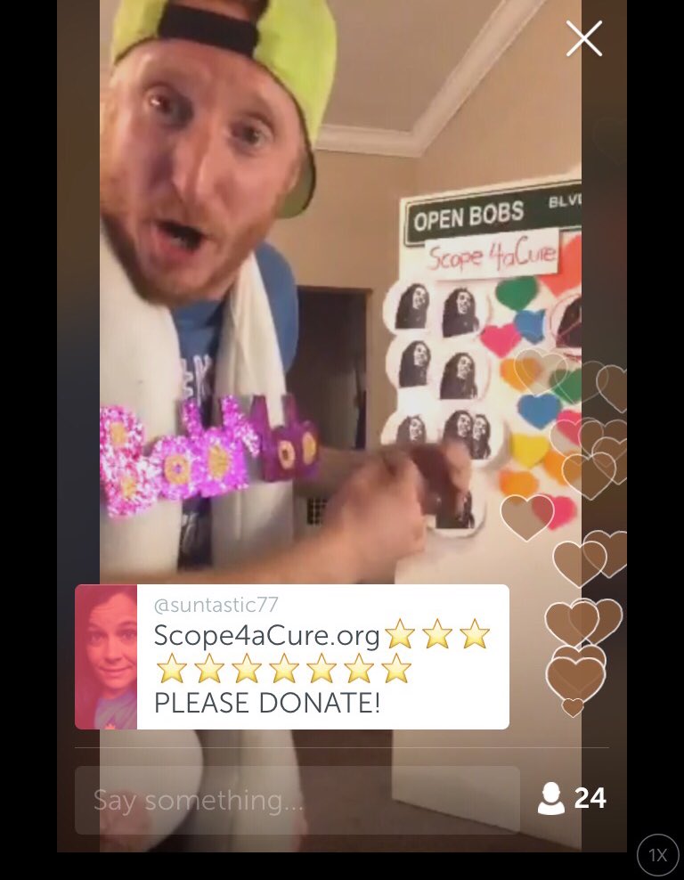 suntastic77's tweet photo. .@TheEditorTV on #Periscope: WHAT A WAY TO GO OUT!  #ItsBobMobTime fundraiser #Scope4aCure https://t.co/TjVEI1iwP7 https://t.co/7l9Z20E49t