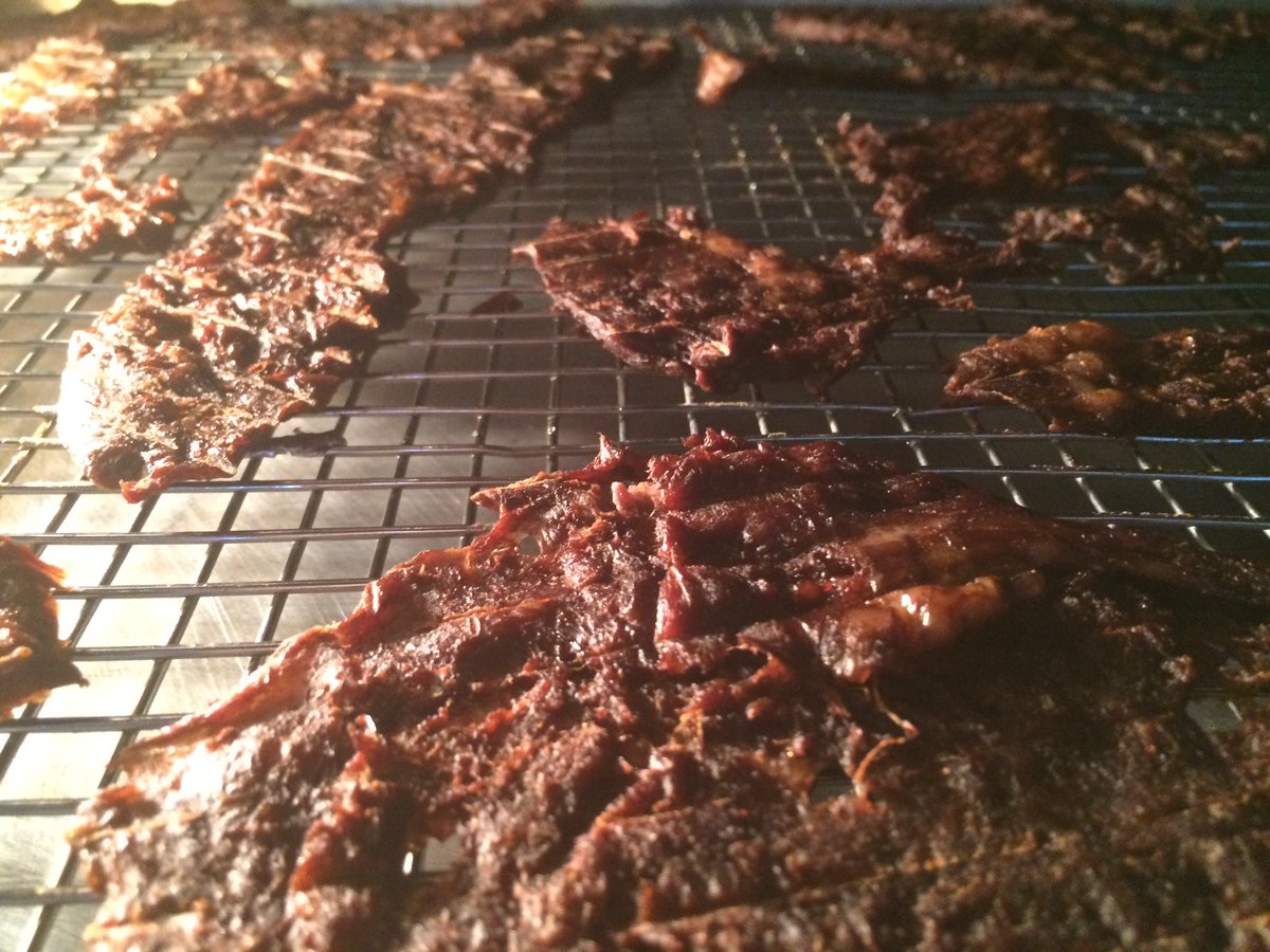 cheftysonwright's tweet photo. Maple Beef Jerky @HartHouseAB @cheftysonwright #keepsoncomming #charcuterie https://t.co/skrSHTcJM6