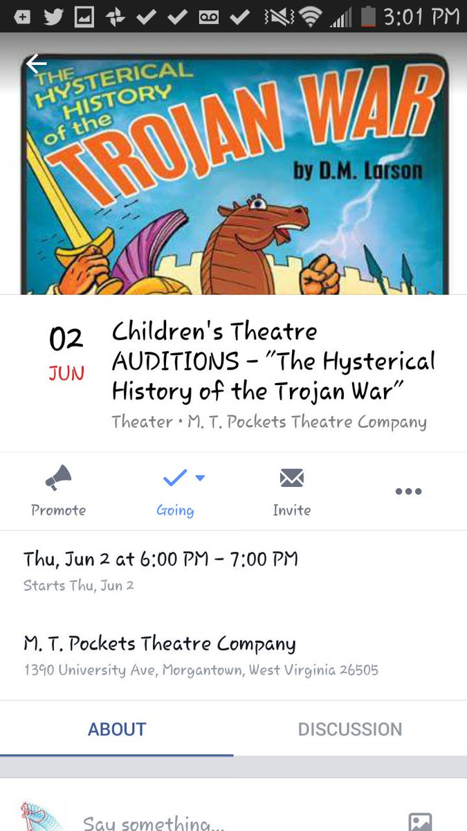 mtpocketstheatr's tweet photo. Audition for youth theatre June 2 & 4 @ 6 pm! https://t.co/immdrjxaPG @AllArndMrgntwn #mtpockets #youththeatre https://t.co/0DxDDLpjER