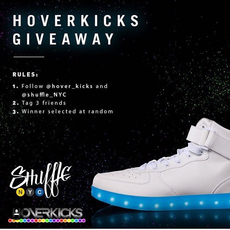 shuffle_nyc's tweet photo. here's your chance to get a free paid of @Hover_Kicks  !!! Go follow and tag! Good luck shuffle peeps! 🏃🏼💃🏽👟 https://t.co/3XNtC9YMa0