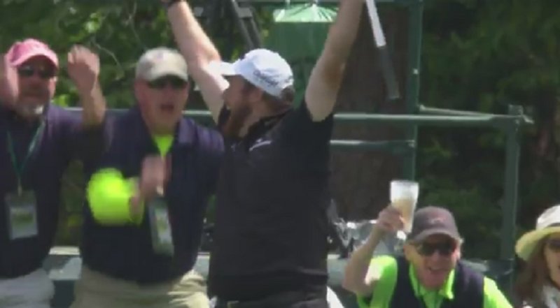 The42_ie's tweet photo. Shane Lowry just hit a hole-in-one at the Masters https://t.co/M1AA1Wx2N0 https://t.co/aIF1Ctm2Gl