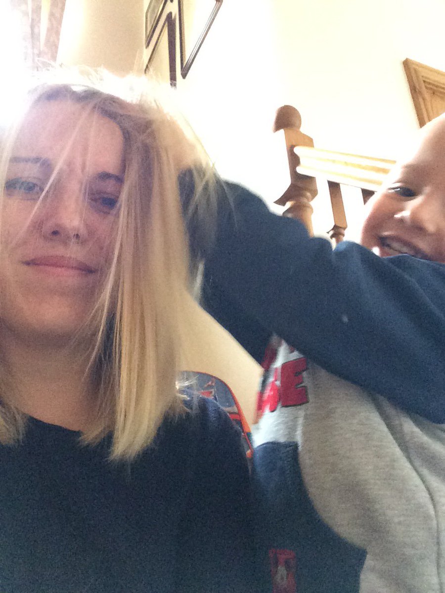 quidney's tweet photo. @TheUnmumsyMum this is apparently my 3yo's idea of a hair cut! #pampering #mummy https://t.co/erxHaQ8D2y