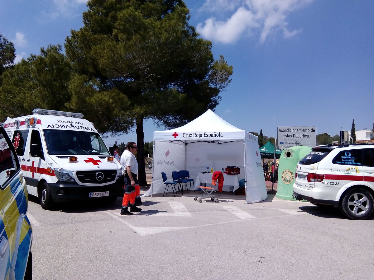 CruzRojaRMurcia's tweet photo. Dispositivo riesgo previsible Asamblea Local Santomera n #Lemontrail @CruzRojaEsp  @SantomeraNews  @CRE_Emergencias https://t.co/K7eqro6ess