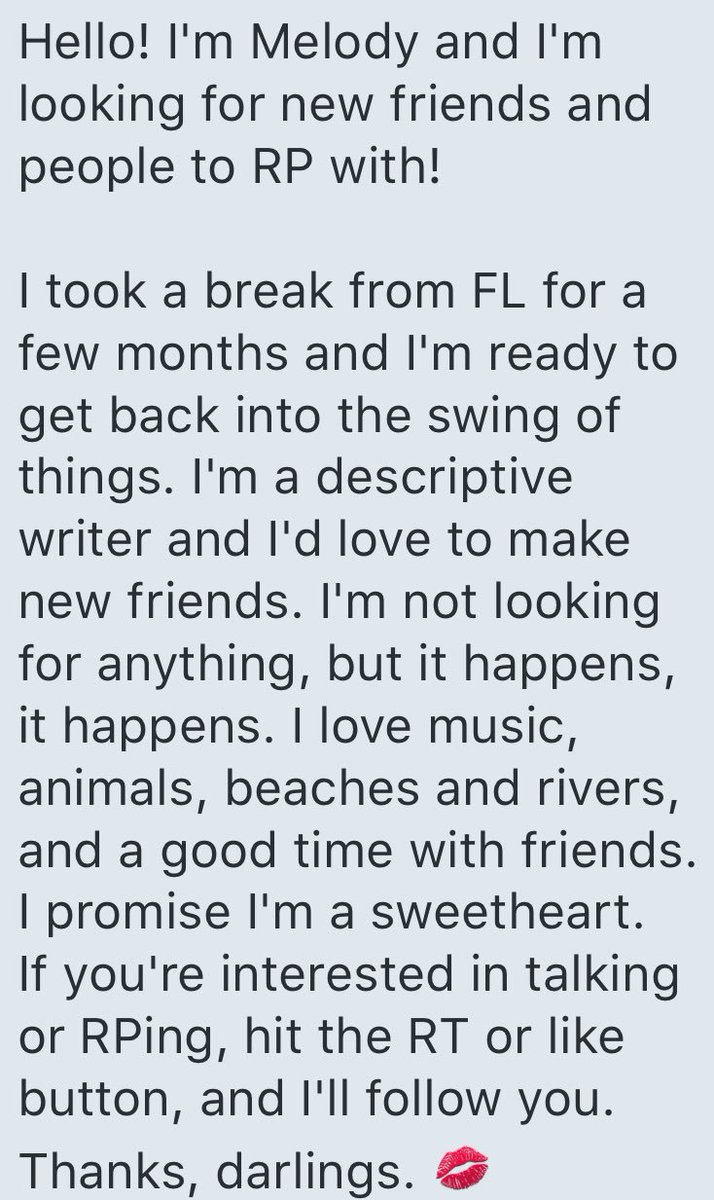 ConfessionFakes's tweet image. Meet Melody!