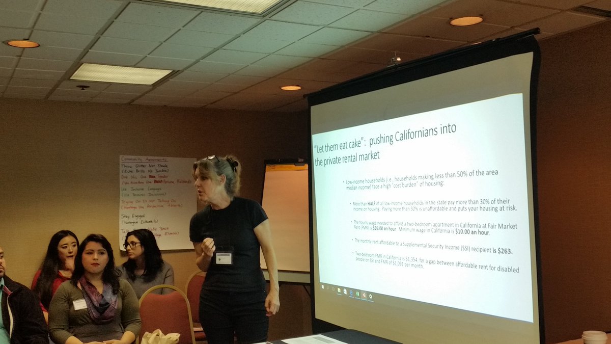 rojasjenrenee's tweet image. Hourly wage needed to afford a 2 bd apt. in CA is $26 per hr. Current wage is $10. #ACLUcon learnings...