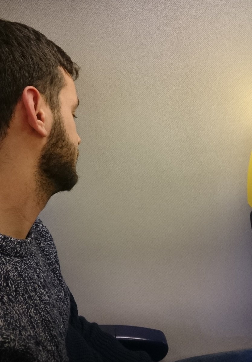 Tolley85's tweet photo. @The_Beards @nathaniel_beard I was delighted to also get a window seat today! #bearddiscrimination https://t.co/f271lyULz6