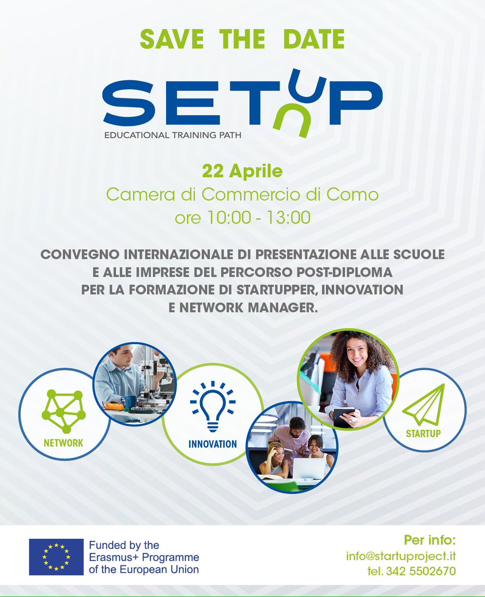 setuproject's tweet photo. Presentiamo il nuovo percorso di formazione all'imprenditorialità. Ti aspettiamo! https://t.co/KnPbB7ad1s