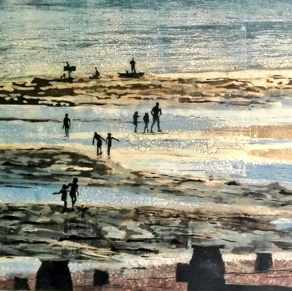 Detail monoprint #winchelsea beach