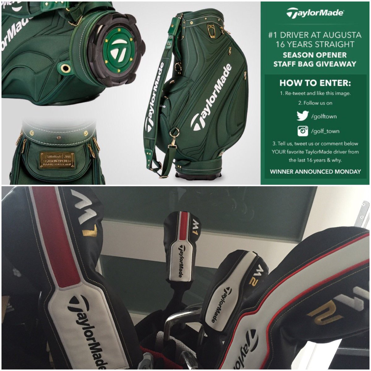 taylormade season opener staff bag