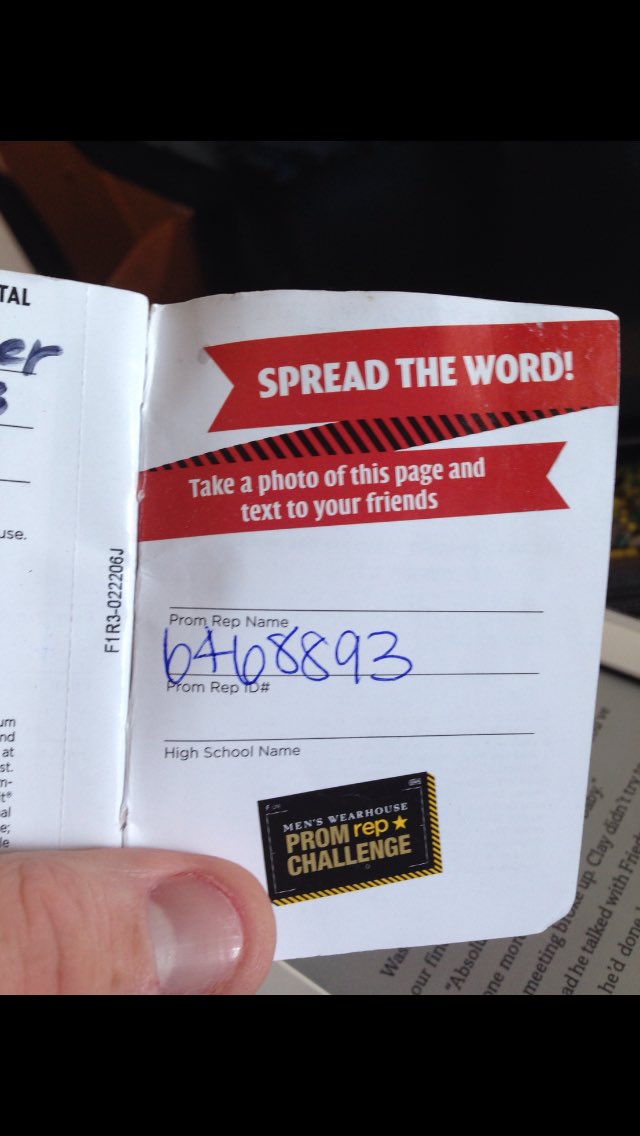 SethATanner's tweet photo. Hey guys! Want $50 off your tux rental for prom? Use this code &amp; my name at any Men's Wearhouse! https://t.co/BxcKcty5cY