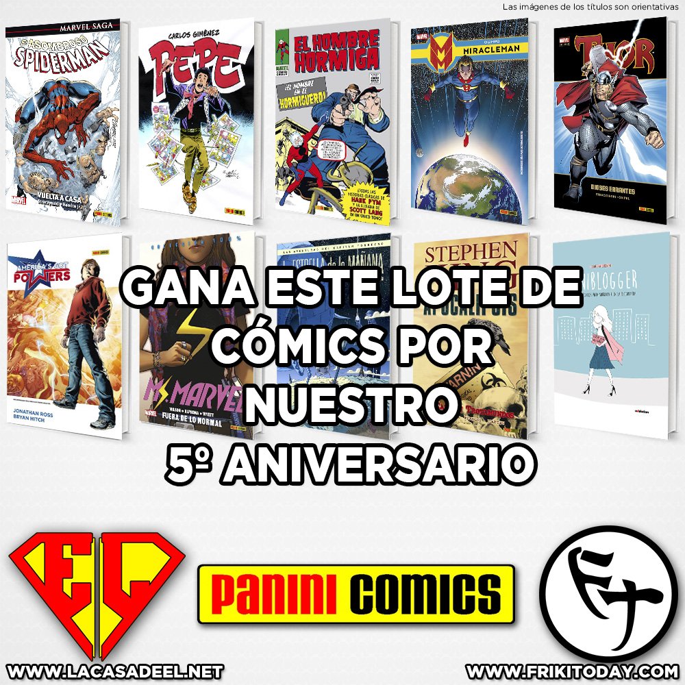 LaCasaDeEL's tweet photo. RT+FOLLOW para participar en nuestro nuevo sorteo de un lote de #cómics de @PaniniComicsEsp https://t.co/0PtOMnLTNF https://t.co/JX6gYUCuTS