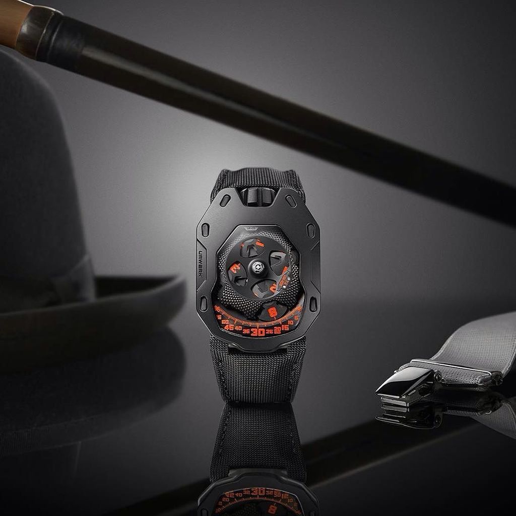 FineTimepiece's tweet photo. The #Baselworld2016 UR-105 TA Clockwork Orange in all its glory💥💥💥 by urwerkgeneve https://t.co/axSUVCicnE