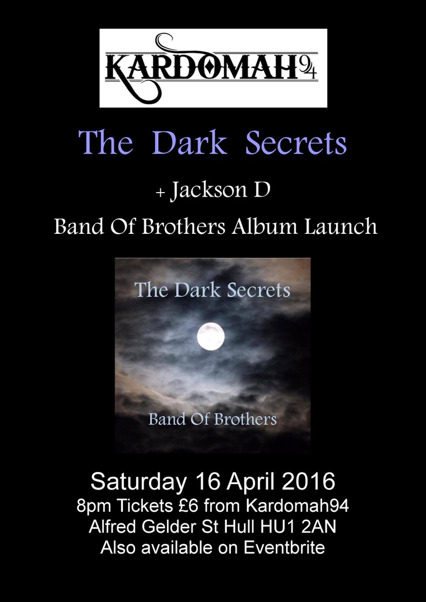 Aiming to rock the Kardomah94 on Saturday 16 April! See you there!