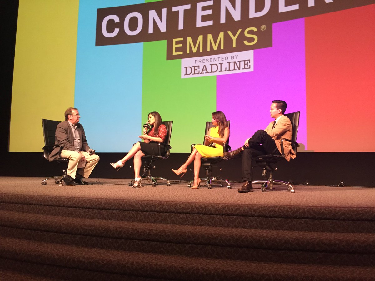 NBCSuperstore's tweet photo. These funny ladies reminisce on the hilarious first seasons of #Superstore and #Telenovela. #TheContendersEmmys https://t.co/5WZswdaugu