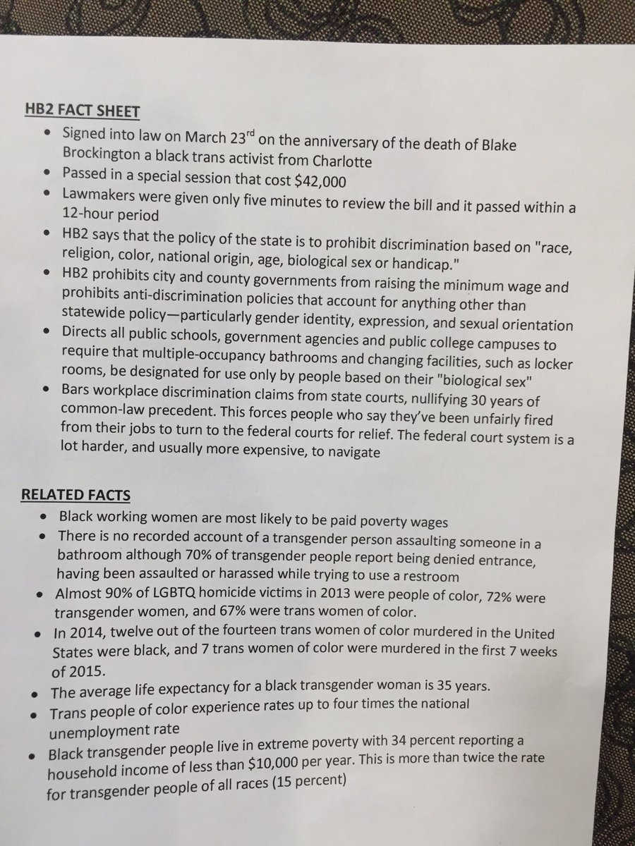 AppStudentPower's tweet photo. Fact Sheet being handed out at the teach-in! #AppState #AppStateAgainstHB2 https://t.co/j1fmRk7Afp