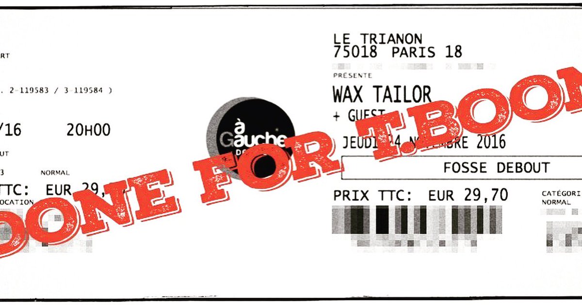 mr_tboon's tweet photo. #waxtailor #concert #trianon #2016 #done for #tboon https://t.co/xoCx7iPYga