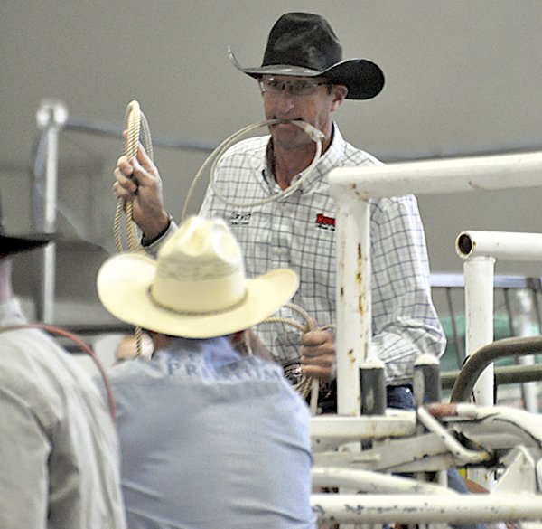 PrairiePostAlta's tweet photo. Huge crowd at #CypressCentre @MHStampede indoor rodeo this p.m. Here #Scandia's Alwin Bouchard in #tiedown roping... https://t.co/hvye1tLzMd