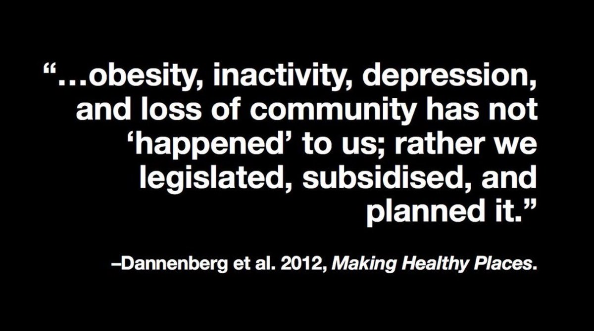 BrentToderian's tweet photo. Designing exercise out of our communities didn't just happen to us. It was planned. #healthycities HT/@thomasboy_ https://t.co/TTkTGFHOKt
