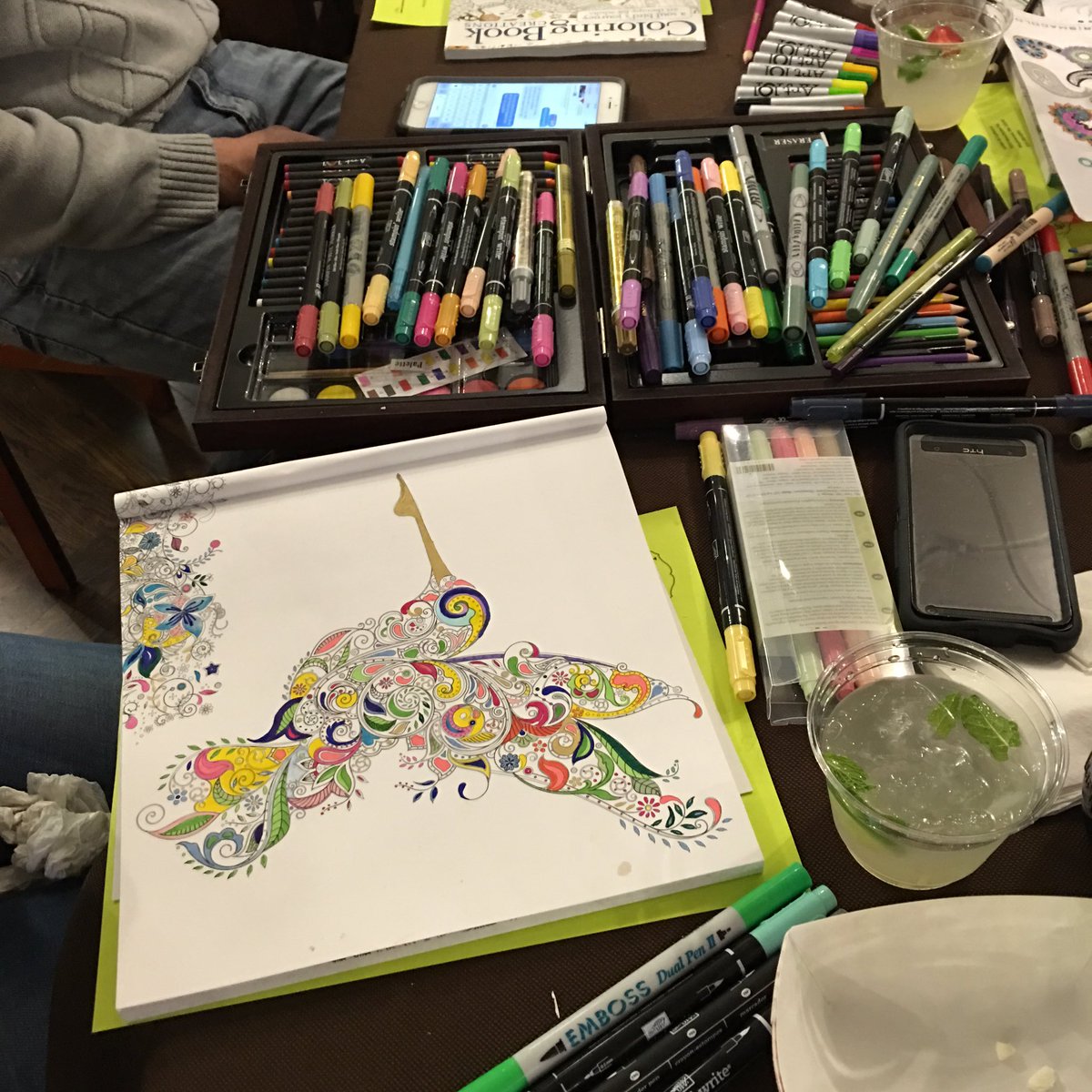 Larder_Cupboard's tweet photo. Some of tonight's coloring... #ColoringWithCocktails https://t.co/EWknbEoZIG