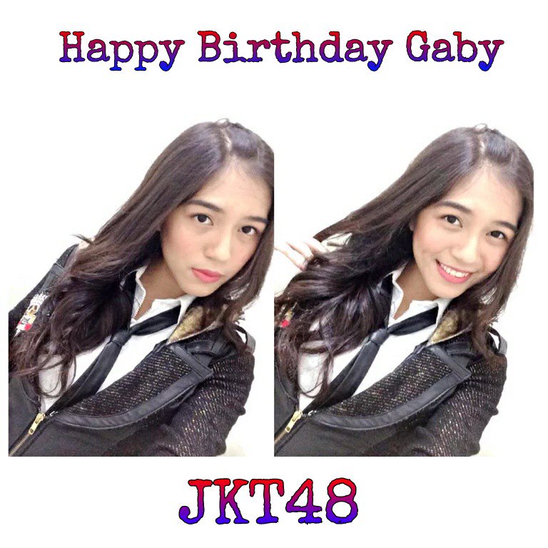 Elin_CKT48's tweet photo. Happy basuday Gaby😘makin plus plus yaaa @gabyJKT48  suksess terussss❤🎈🎈#EggTeenDaysGabyJKT48 https://t.co/I3x5xpWlRP