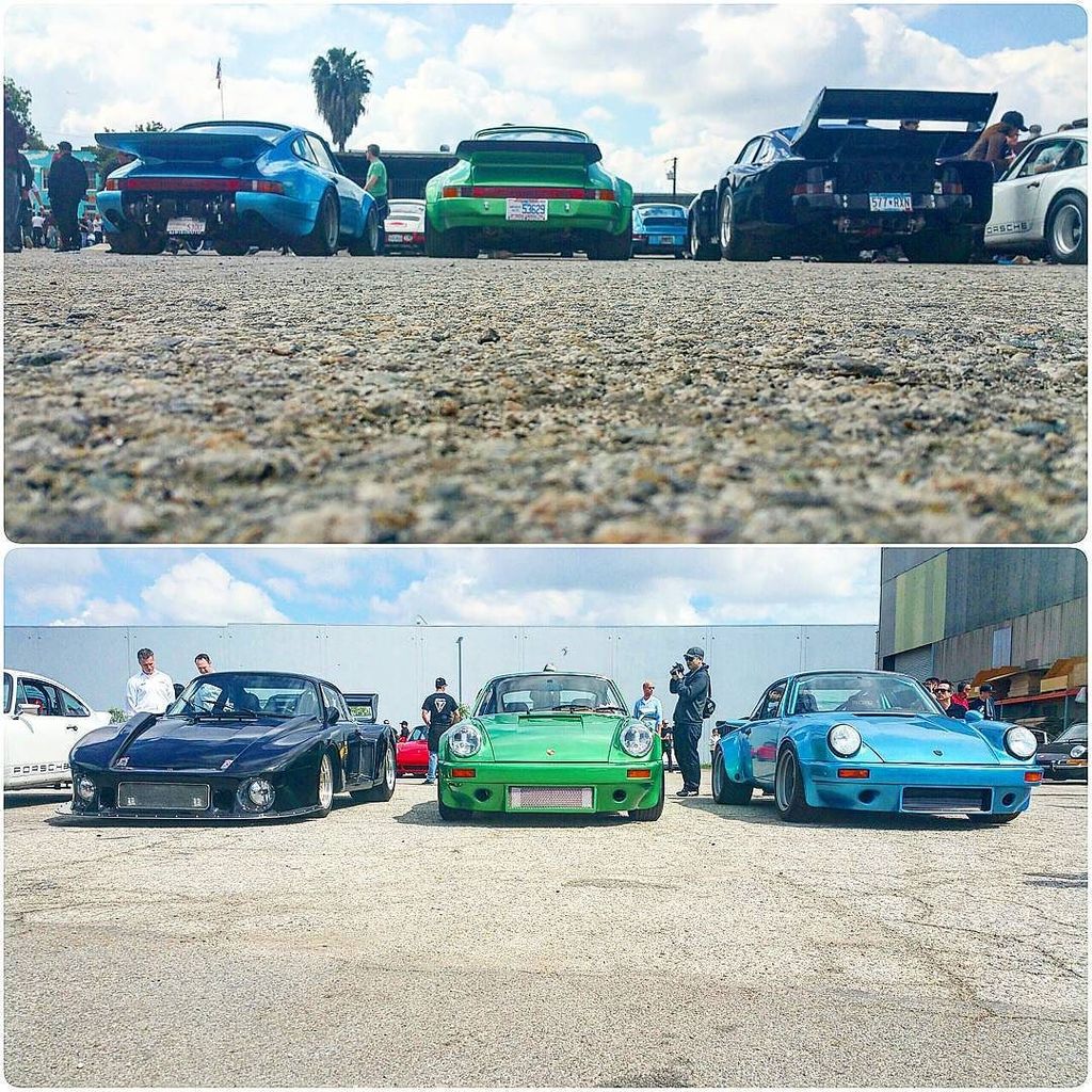 Vintage_Porsche's tweet photo. Credit @bisimoto via Instagram #ClassicPorscheForSale #TurboFever trio, #Bisimoto style, at @luftgekuhlt, Los Angel… https://t.co/yzesRrlV4C
