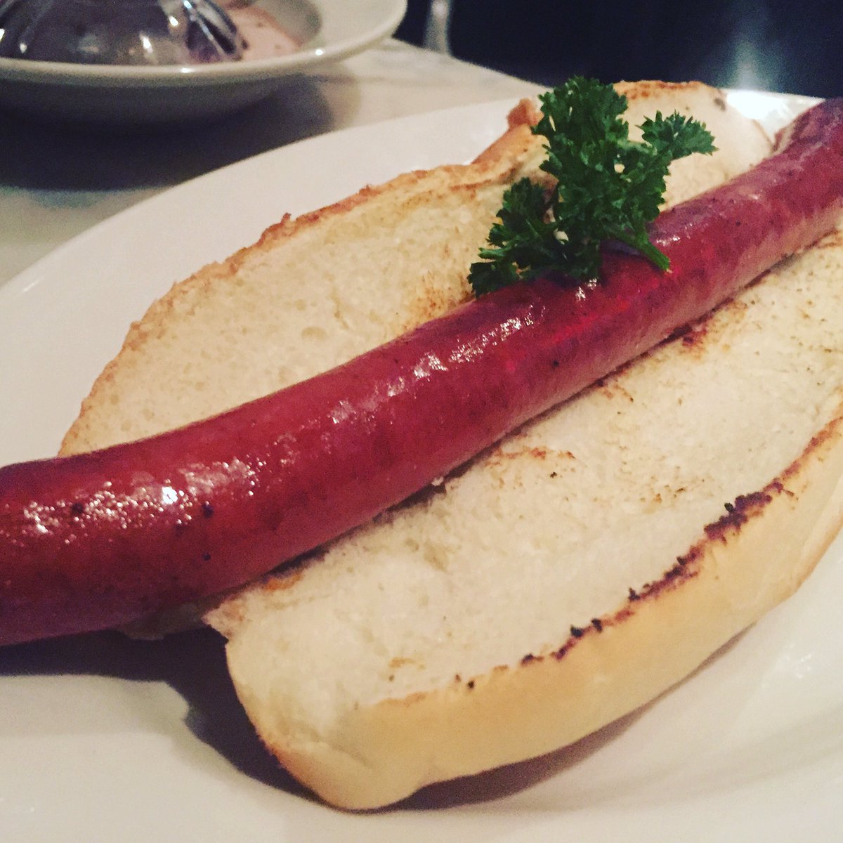 guarnaschelli's tweet image. Serious hot dog. Mustard and sauerkraut or ketchup?
