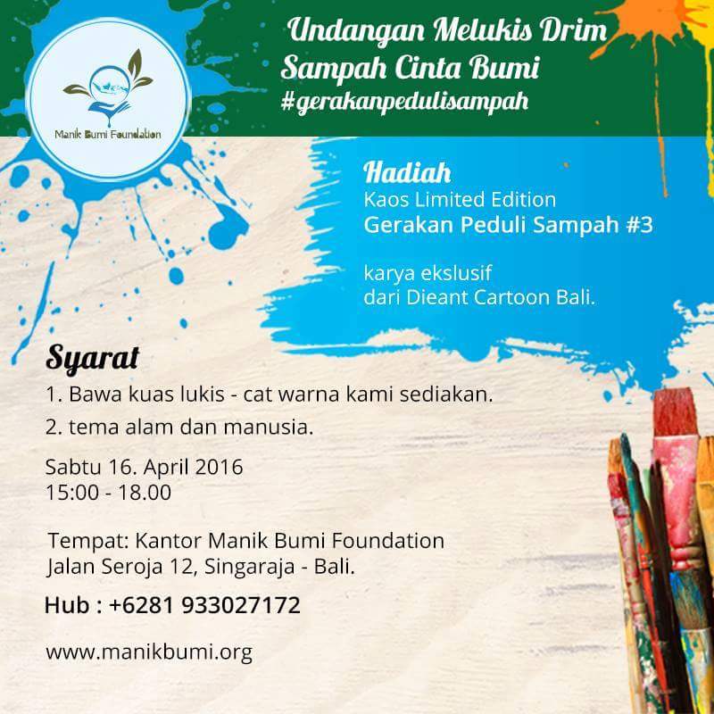 manikbumi (@manikbumi) on Twitter photo Yg lukisannya plg keren dapet karya eksklusif dari kartunis kece Dieant dan kaus GPS#3 <a href="/Bali_Bersih/">KomunitasBaliBersih</a> <a href="/GPSbdg/">#GerakanPungutSampah</a> @idDKP Yg lukisannya plg keren dapet karya eksklusif dari kartunis kece Dieant dan kaus GPS#3 <a href="/Bali_Bersih/">KomunitasBaliBersih</a> <a href="/GPSbdg/">#GerakanPungutSampah</a> @idDKP