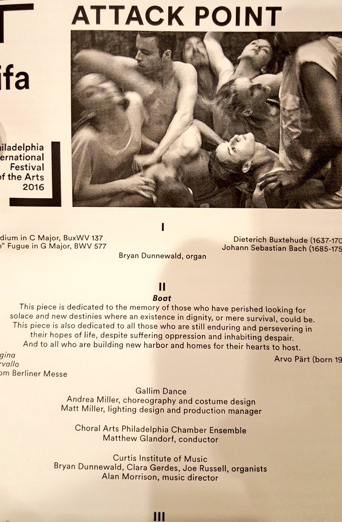 RickyBuckman's tweet photo. Very inspiring performance #Boat #attackpoint @gallimdance @KimmelCenter Thank you all! https://t.co/u2nCPeQpHf