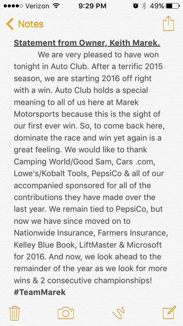 Marek Motorsports tweet media