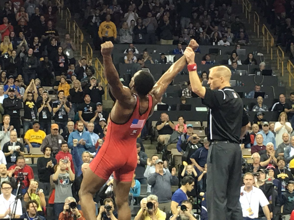 trackwrestling's tweet photo. Wow what a finish!  Cox comes away as the OTT champion with a 5-3 victory over Dake and cashes his check to Rio. https://t.co/tikBA33BaP
