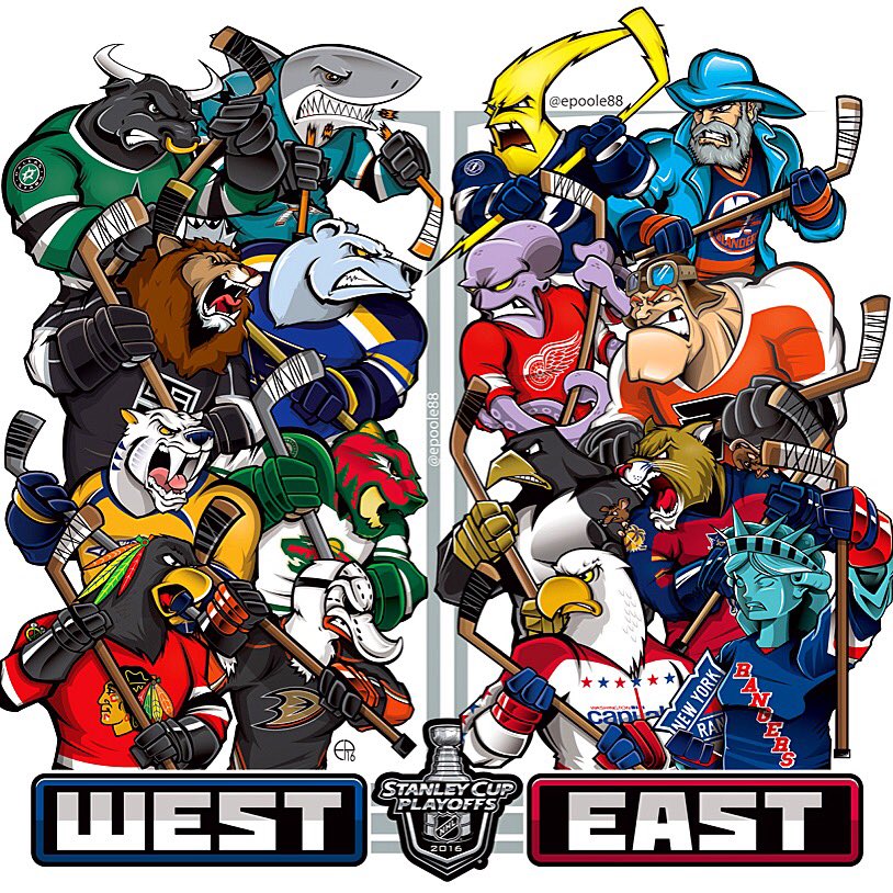 NHL playoff mascots as cartoon warriors will get you amped